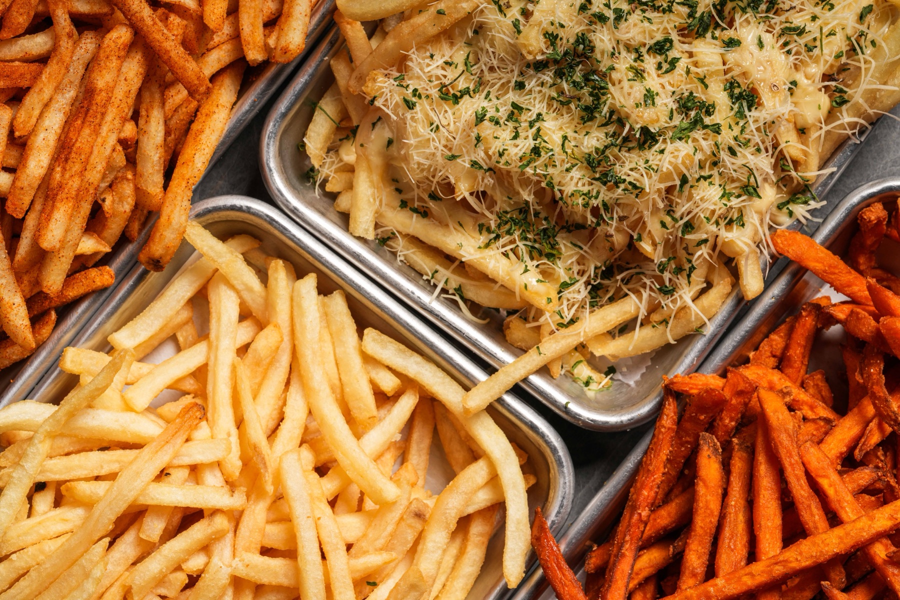 Fries by the tray